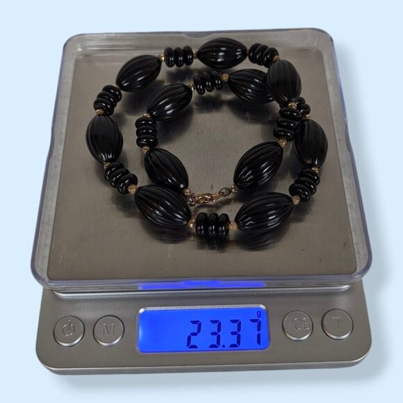 (2/$20) Vintage Black Beaded Necklace - Picture 5 of 5